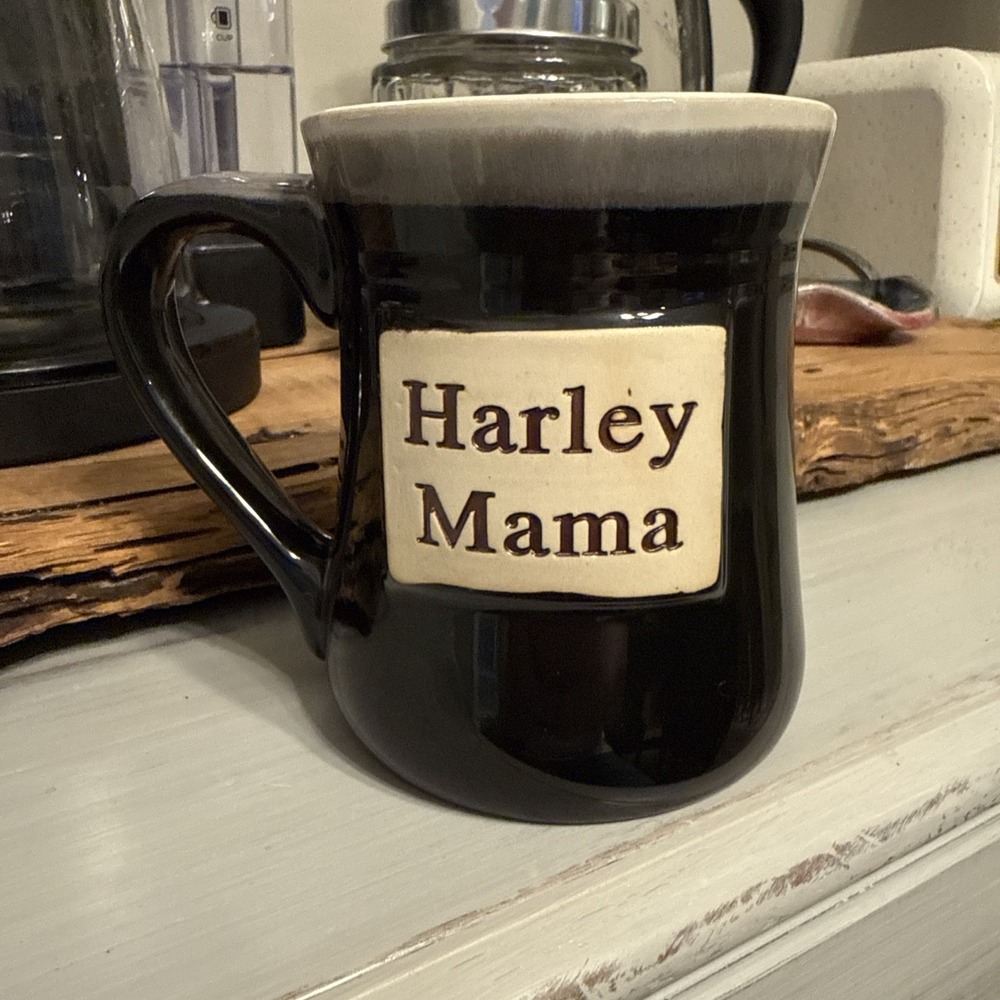 Harley Mama Large Tumbleweed Pottery Stoneware Mug HARLEY‎ DAVIDSON 5"x4" Biker